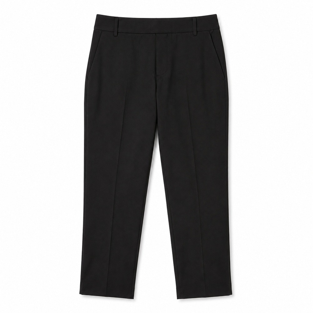 Dictionary Deeva Straight Cropped Pant Black Womens Size‎ L NWT